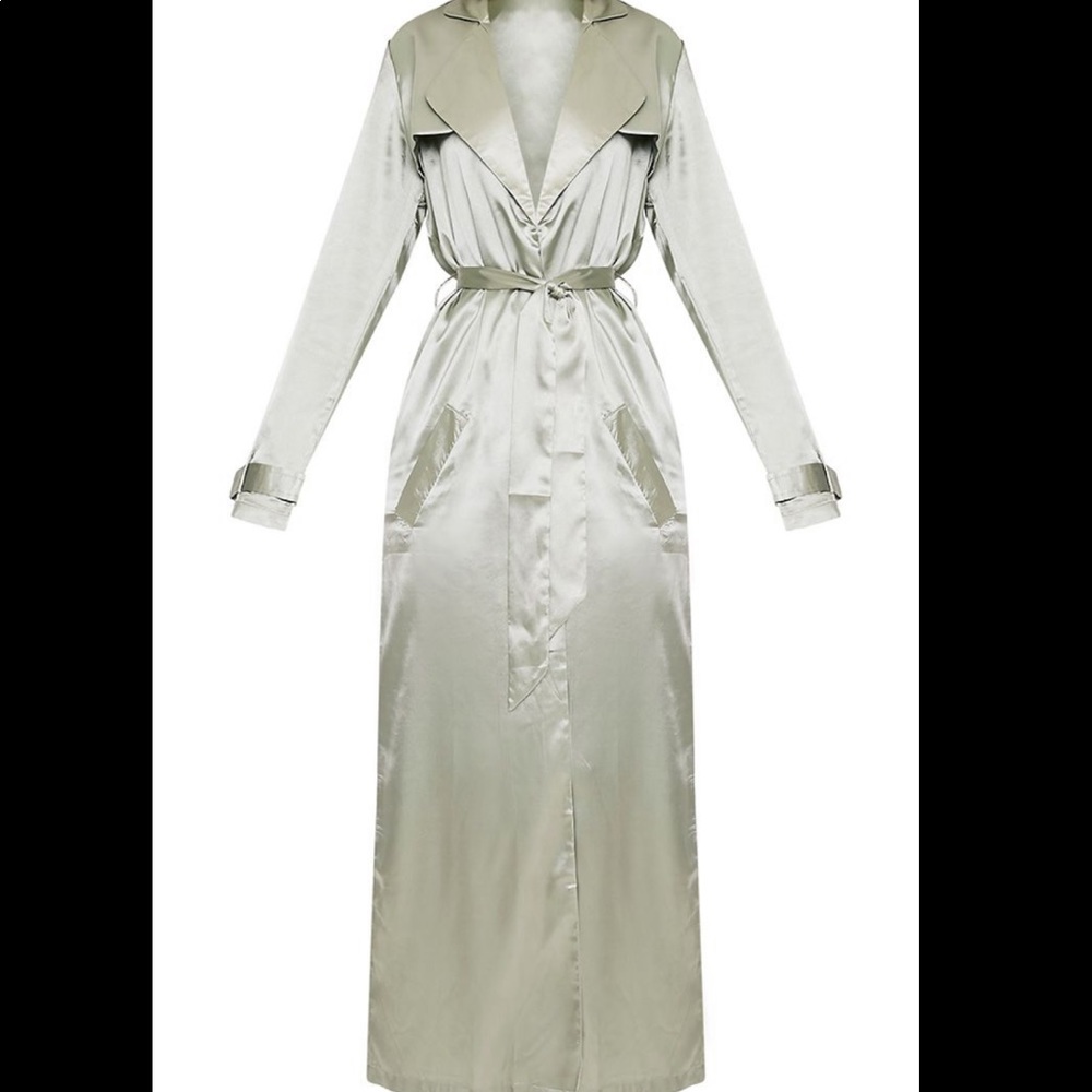 PLT Sage Green Satin Duster